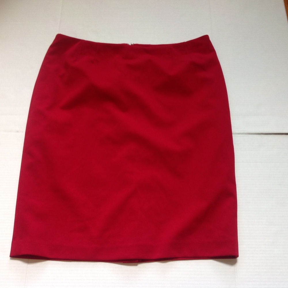 Kasper Red Wool Skirt